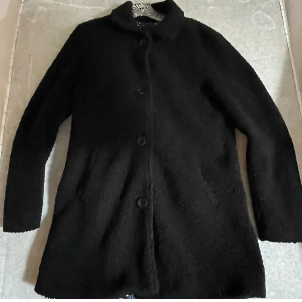 SANCTUARY | Crafted & Tailored Faux Fur‎ Jacket | Size M, women's black - Picture 12 of 12